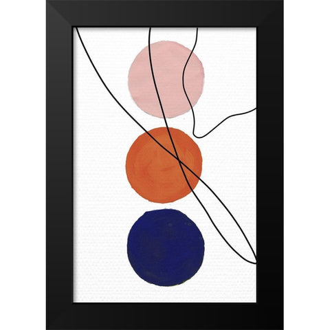 Millenium Geo Black Modern Wood Framed Art Print by Pattinian, Merri