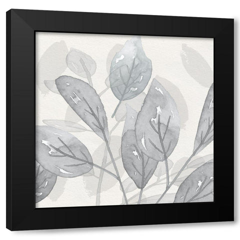 Shadow Leaves II Black Modern Wood Framed Art Print by Jill, Susan