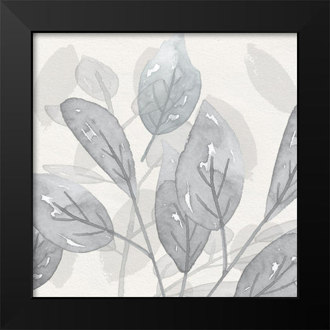 Shadow Leaves II Black Modern Wood Framed Art Print by Jill, Susan