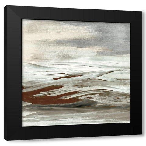 Tumultuous Earth Black Modern Wood Framed Art Print with Double Matting by Jill, Susan