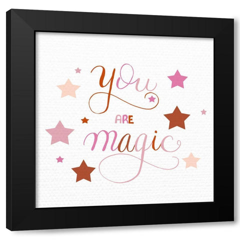 Magic Black Modern Wood Framed Art Print by Santiago, Daniela