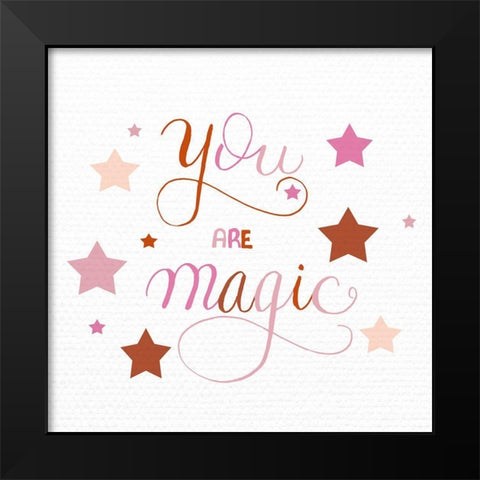 Magic Black Modern Wood Framed Art Print by Santiago, Daniela