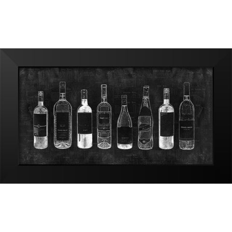 Wine Cellar Black Modern Wood Framed Art Print by Carpentieri, Natalie
