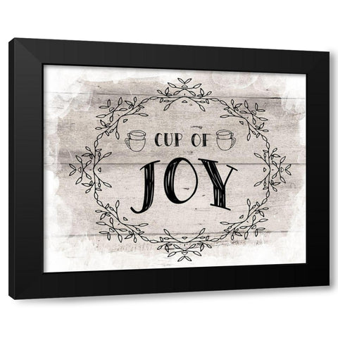 Cup of Joy Black Modern Wood Framed Art Print with Double Matting by Murray, Amanda