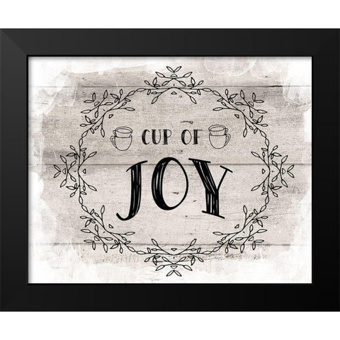 Cup of Joy Black Modern Wood Framed Art Print by Murray, Amanda