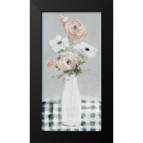 Blushing Gingham I Black Modern Wood Framed Art Print by Swatland, Sally