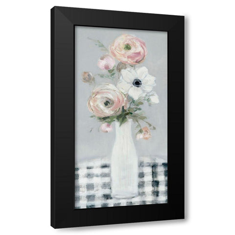 Blushing Gingham II Black Modern Wood Framed Art Print with Double Matting by Swatland, Sally