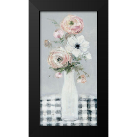 Blushing Gingham II Black Modern Wood Framed Art Print by Swatland, Sally