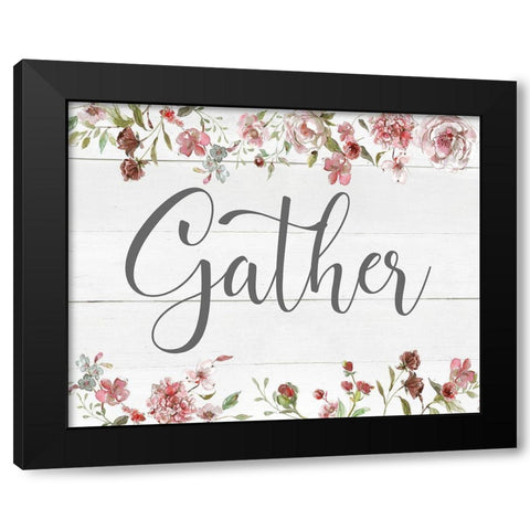 Blushing Gather Black Modern Wood Framed Art Print by Robinson, Carol
