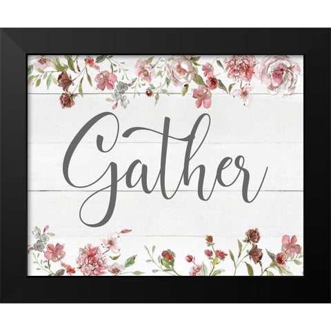 Blushing Gather Black Modern Wood Framed Art Print by Robinson, Carol