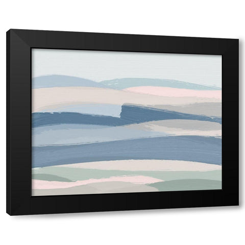 Rolling Waters Black Modern Wood Framed Art Print by Carpentieri, Natalie