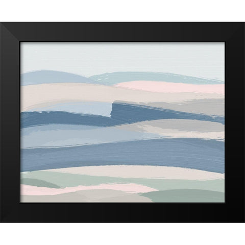 Rolling Waters Black Modern Wood Framed Art Print by Carpentieri, Natalie