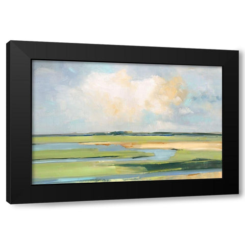 Pastel Horizon II Black Modern Wood Framed Art Print with Double Matting by Swatland, Sally