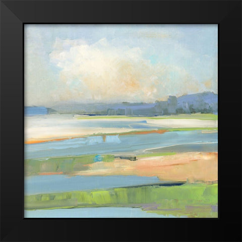 Pastel Coast Black Modern Wood Framed Art Print by Swatland, Sally