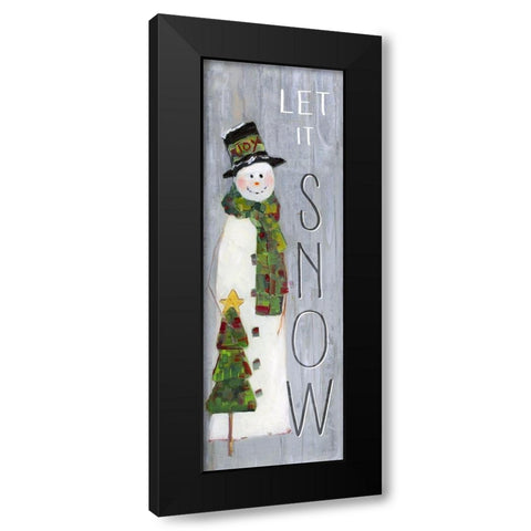 Let It Snow Black Modern Wood Framed Art Print with Double Matting by Swatland, Sally
