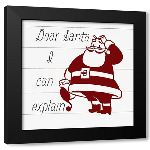 Signs for Santa II Black Modern Wood Framed Art Print by Robinson, Carol