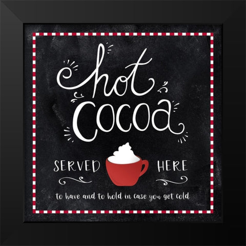 Hot Cocoa Black Modern Wood Framed Art Print by Carpentieri, Natalie