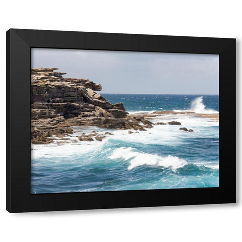 Clovelly Bay Black Modern Wood Framed Art Print by Delimont, Danita