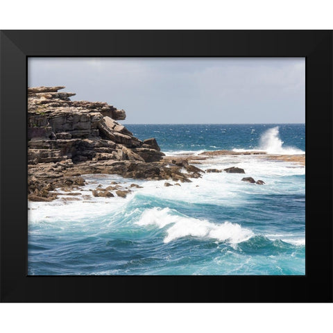Clovelly Bay Black Modern Wood Framed Art Print by Delimont, Danita