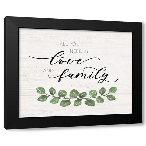 Love and Family Black Modern Wood Framed Art Print with Double Matting by Carpentieri, Natalie