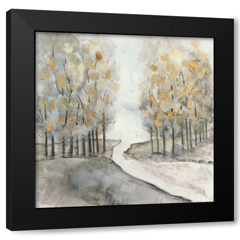 Golden Grove Black Modern Wood Framed Art Print by Jill, Susan