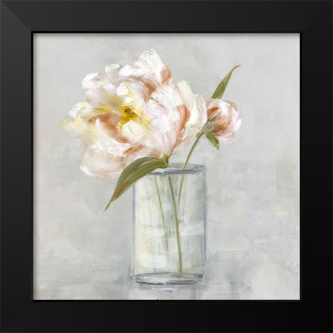 Autumn Peony Black Modern Wood Framed Art Print by Swatland, Sally