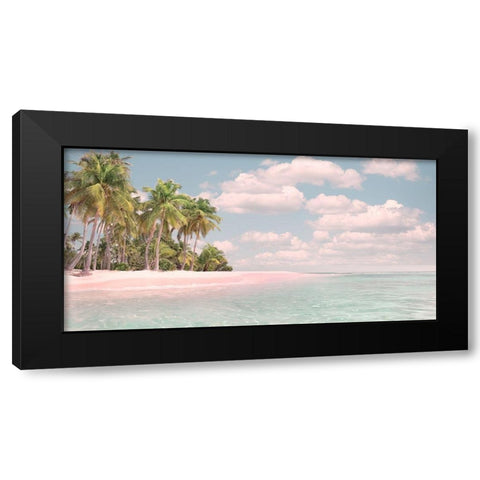 Pink Sand and Palms Black Modern Wood Framed Art Print by Calascibetta, Mike