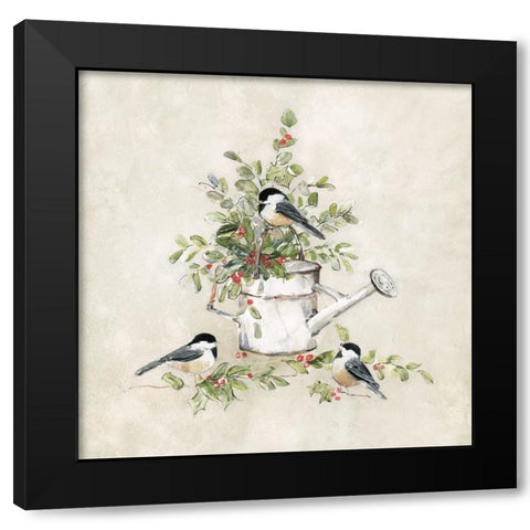 Winter Garden Gathering I Black Modern Wood Framed Art Print with Double Matting by Swatland, Sally