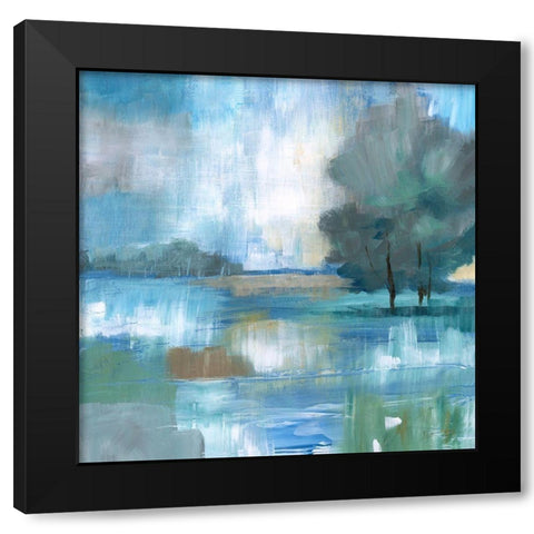 Morning Light Black Modern Wood Framed Art Print with Double Matting by Nan