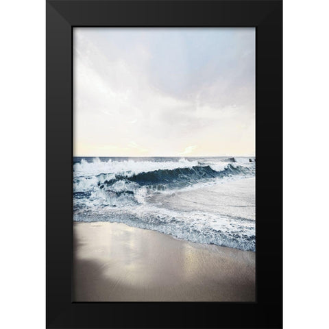 Shimmering Tides Black Modern Wood Framed Art Print by Carpentieri, Natalie