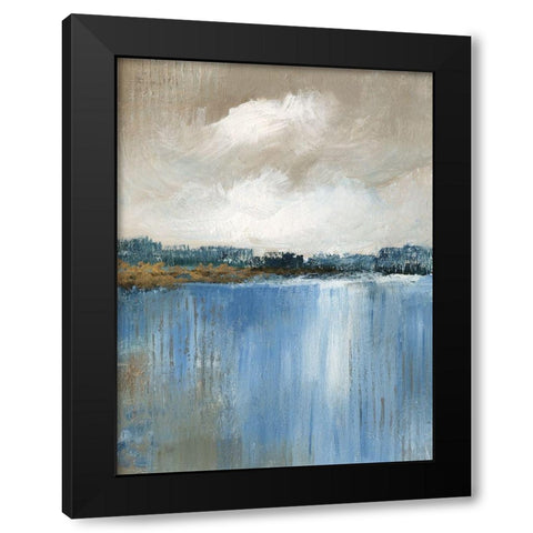 Wind and Water Black Modern Wood Framed Art Print with Double Matting by Nan
