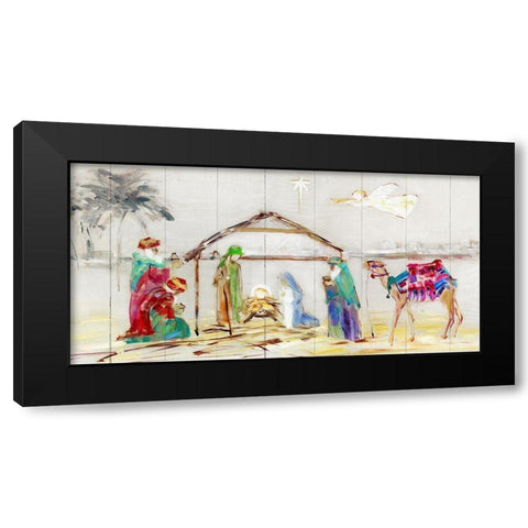 Nativity Black Modern Wood Framed Art Print with Double Matting by Swatland, Sally