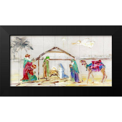 Nativity Black Modern Wood Framed Art Print by Swatland, Sally