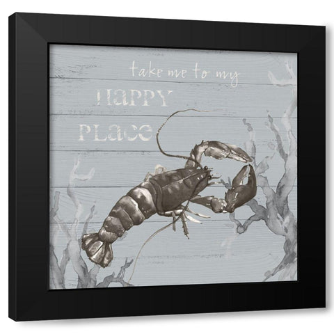 Seaside Sentiment III Black Modern Wood Framed Art Print by Robinson, Carol