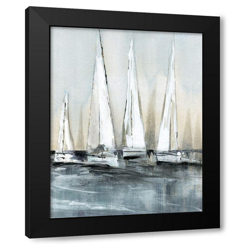 Point of Sail I Black Modern Wood Framed Art Print by Jill, Susan