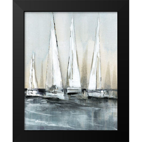 Point of Sail I Black Modern Wood Framed Art Print by Jill, Susan