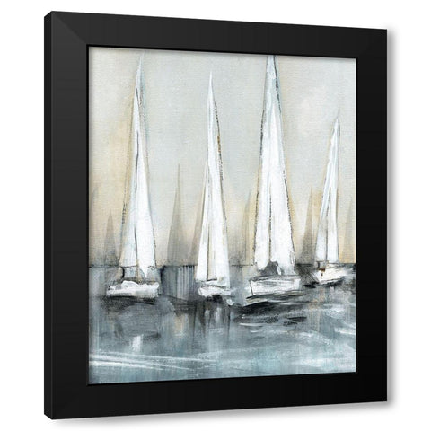 Point of Sail II Black Modern Wood Framed Art Print by Jill, Susan
