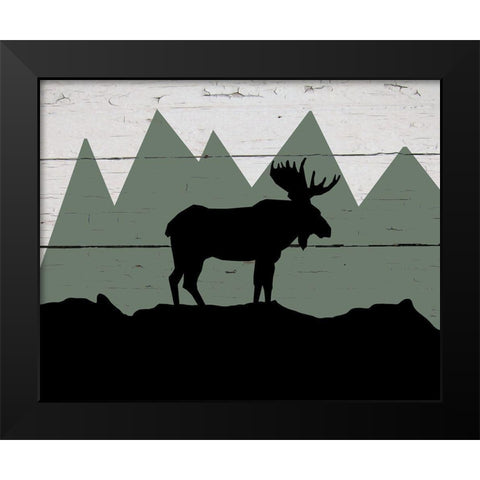 Mountain Moose Black Modern Wood Framed Art Print by Craven, Katrina