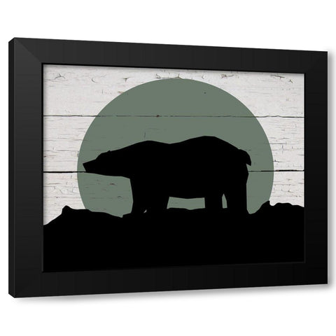 Mountain Bear Black Modern Wood Framed Art Print by Craven, Katrina