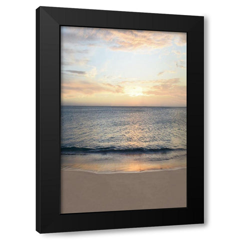 Calm Seas Black Modern Wood Framed Art Print by Carpentieri, Natalie