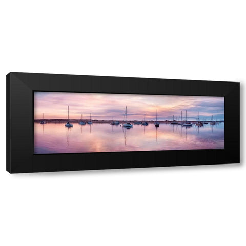Morro Bay Sunset Black Modern Wood Framed Art Print with Double Matting by Delimont, Danita