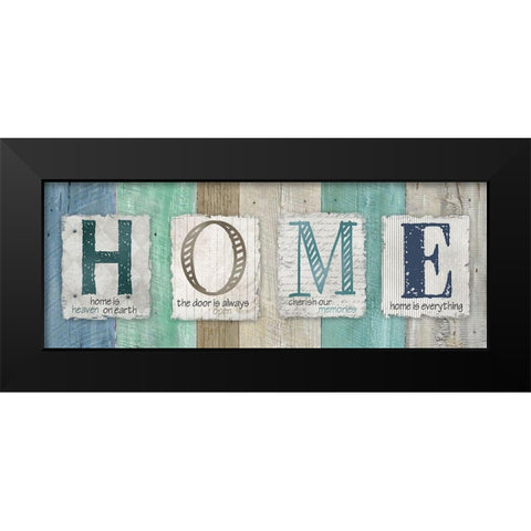 Home Black Modern Wood Framed Art Print by Robinson, Carol
