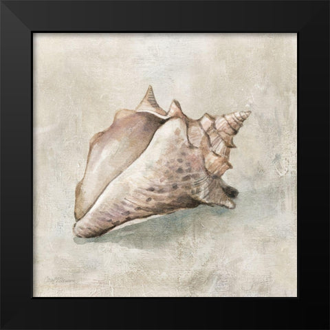 Seashell Textures II Black Modern Wood Framed Art Print by Robinson, Carol