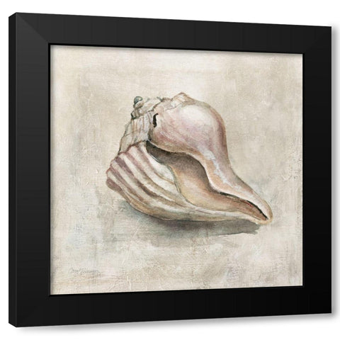 Seashell Textures III Black Modern Wood Framed Art Print by Robinson, Carol