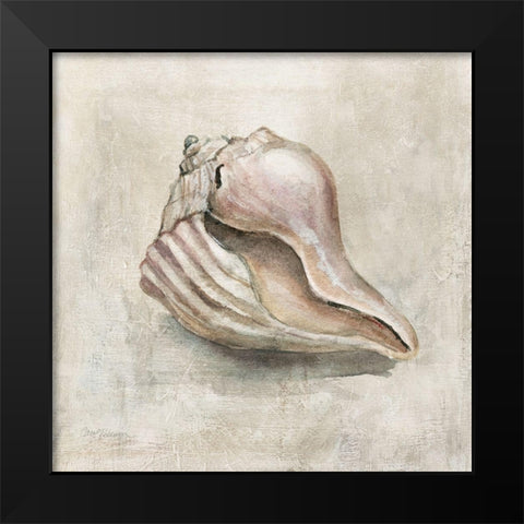 Seashell Textures III Black Modern Wood Framed Art Print by Robinson, Carol