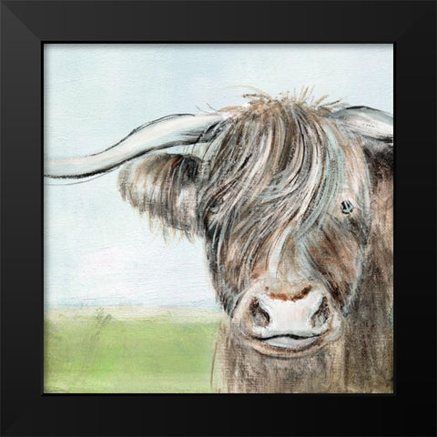 Out to Pasture II Black Modern Wood Framed Art Print by Tava Studios