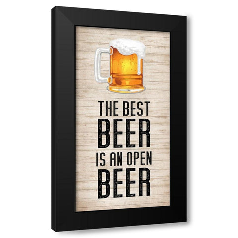 Open Beer Black Modern Wood Framed Art Print by Knutsen, Conrad