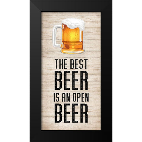 Open Beer Black Modern Wood Framed Art Print by Knutsen, Conrad