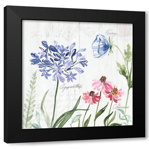 Garden Love Letters I Black Modern Wood Framed Art Print by Brockmon, Kristen