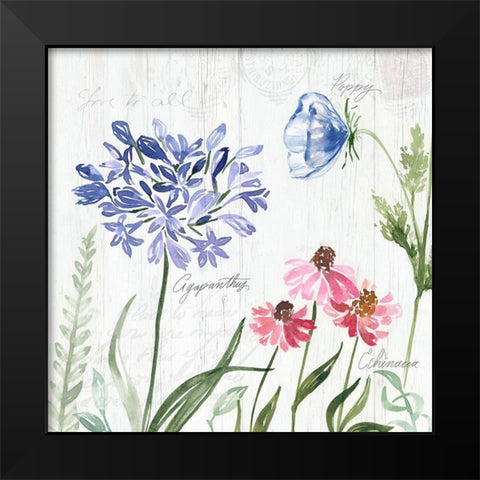 Garden Love Letters I Black Modern Wood Framed Art Print by Brockmon, Kristen